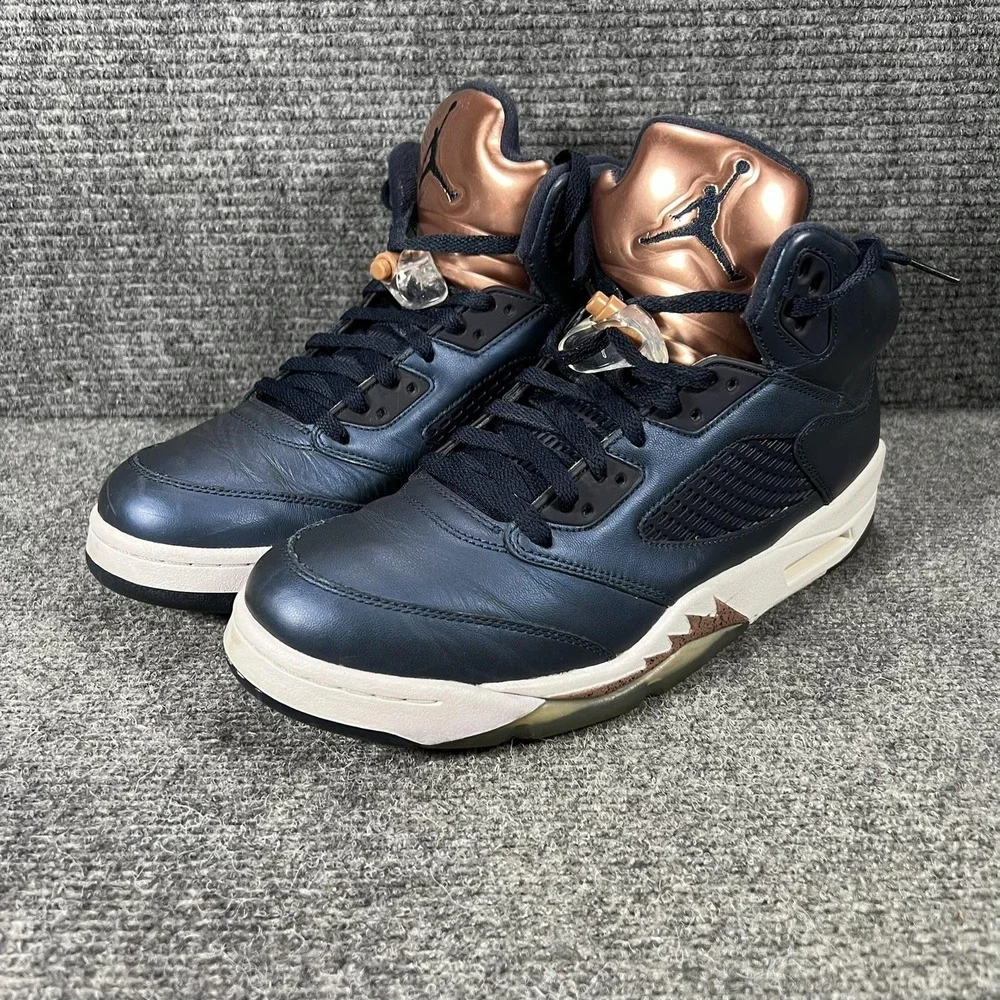 Jordan Air Jordan 5 Retro Bronze Shoes Mens Size 10.5 Blue Basketball 136027-416